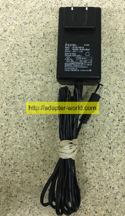 *100% Brand NEW* iHome SO15AU1000140 10v - 1.4a 9IH503B Switching Power Supply AC/DC Adapter Free shipping!